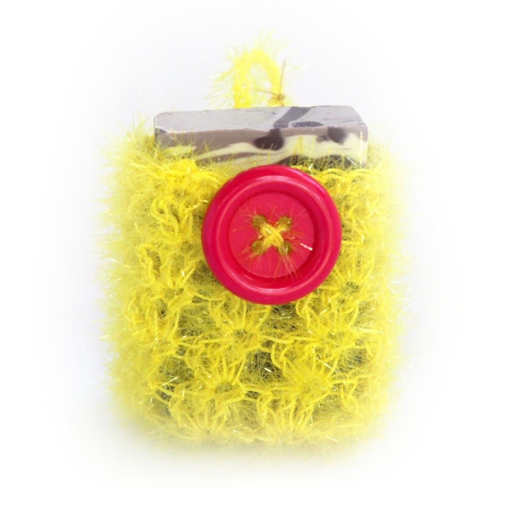 Bar soap scrubby